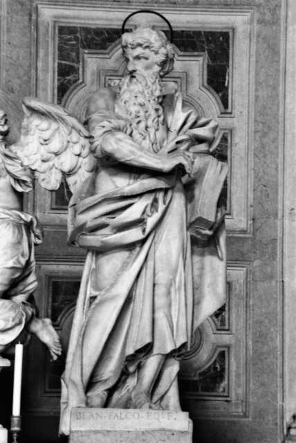 Tumidei, Stefano — Falconi Bernardo - sec. XVII - Padova, S. Giustina, Altare di San Giuliano: San Matteo Evangelista — particolare